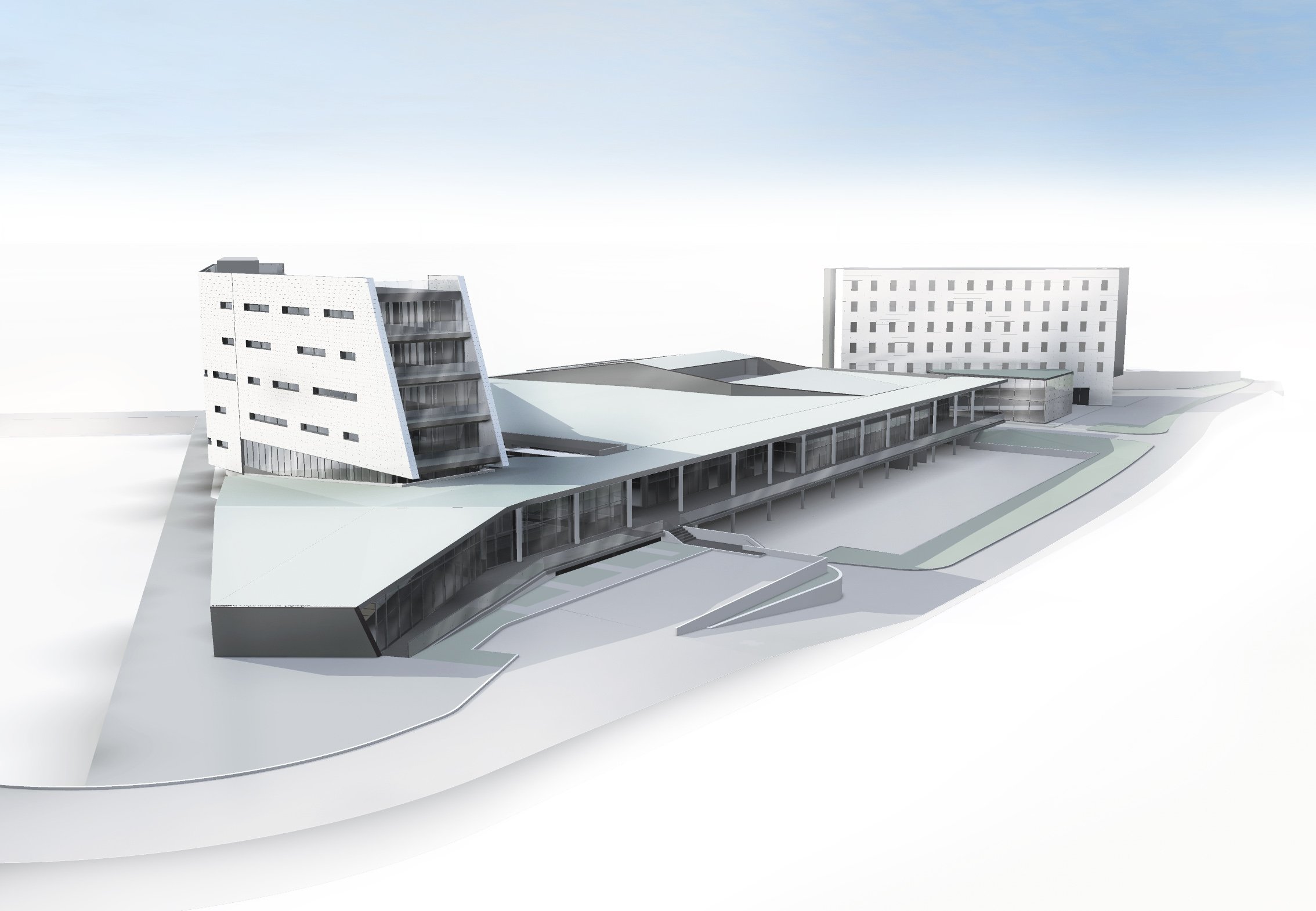 Rendering 2 Centro Direzionale via Autostrada - Fonte Studio Bertasa Rendering 2 Centro Direzionale via Autostrada - Fonte Studio Bertasa