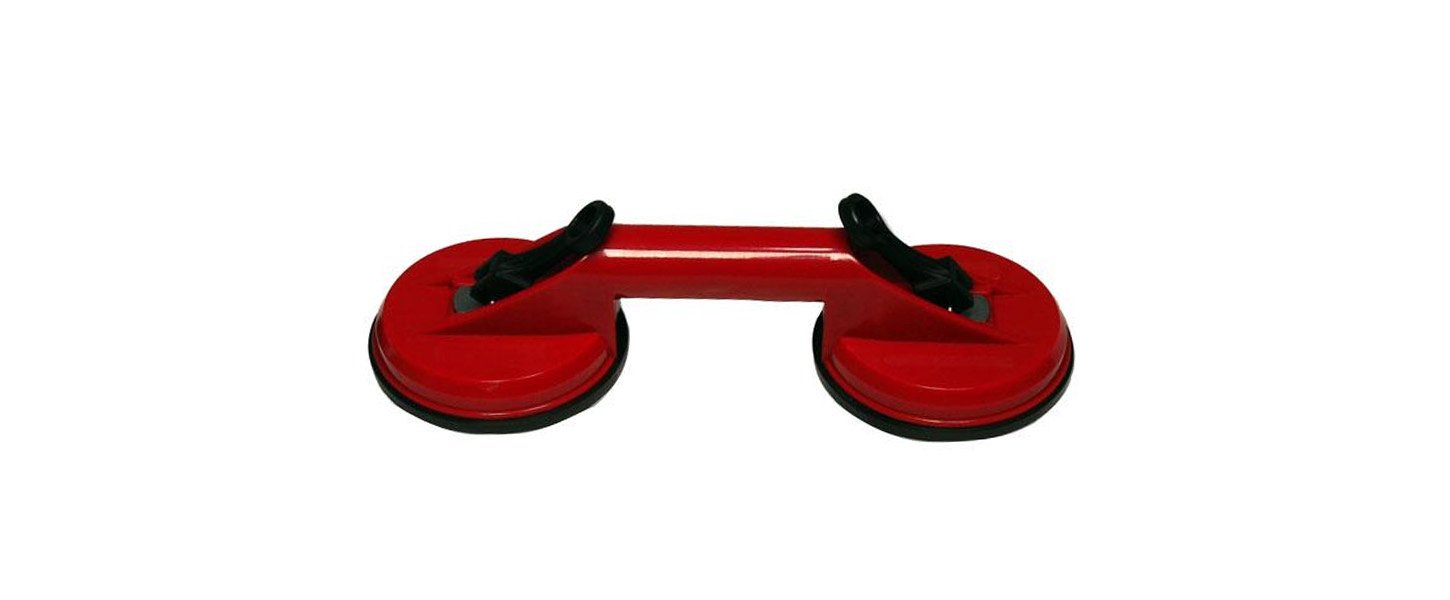 Incutex 2 Ventose Doppie Da 100kg - Maniglie Per Sollevamento Vetro E Superfici Lisce, Colore Arancio - Foto 4