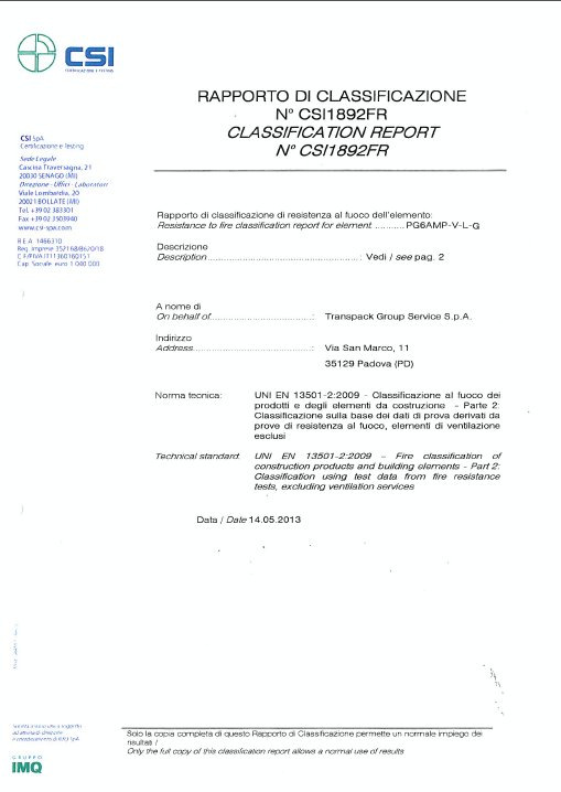 Resistenza al fuoco pavimenti sopraelevati