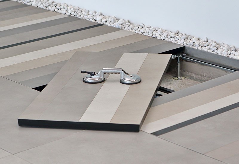 suelo elevado en gres ceramico