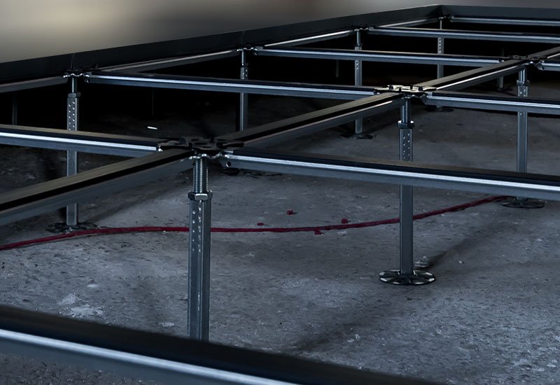 Estructura en acero galvanizado para suelo elevado