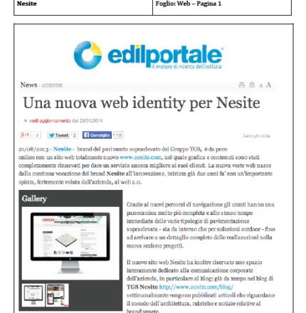 Una nuova web identity per l'azienda veneta di pavimenti sopraelevati Nesite