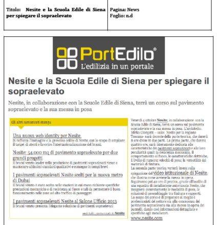 Nesite e la Scuola Edile di Siena spiegano il pavimento sopraelevato