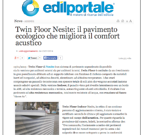 TwinFloor Nesite il pavimento ecologico che migliora il comfort acustico
