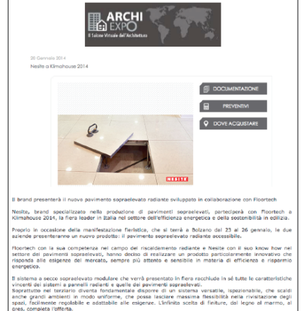 Nesite a Klimahouse 2014 presenta il nuovo prodotto TwinTech