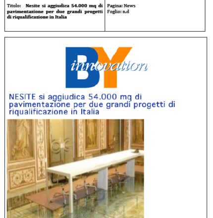 Nesite si aggiudica 54mila mq di pavimentazione