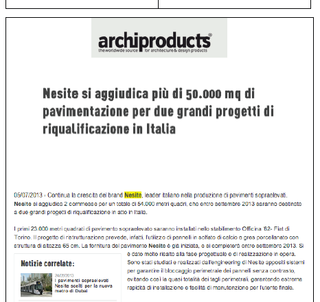 Nesite si aggiudica più di 50mq di pavimentazione sopraelevata