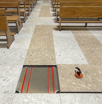 Pavimento radiante Diffuse nella Chiesa di s. Michela a Milano - Nesite
