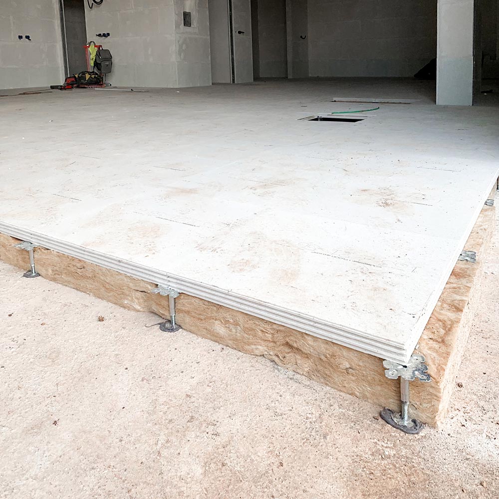 Raised floors for healthcare spaces