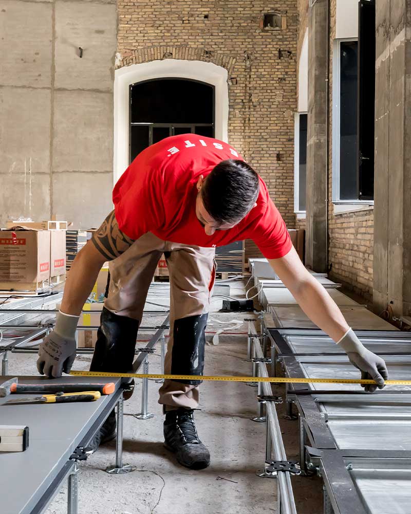 Installazione pavimenti sopraelevati