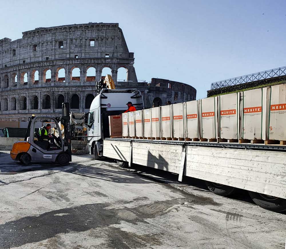 Pavimenti sopraelevati  - fornitura Metro C